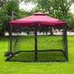 🚩🌞Multifunctional garden parasol with mosquito net, windproof, rainproof, and provides sun protection
