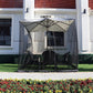 🚩🌞Multifunctional garden parasol with mosquito net, windproof, rainproof, and provides sun protection