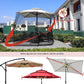 🚩🌞Multifunctional garden parasol with mosquito net, windproof, rainproof, and provides sun protection