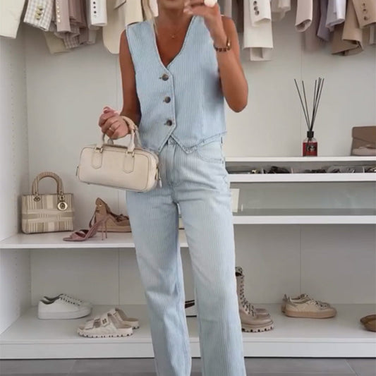 💥Free Shipping💥Elegant Sleeveless Top and Pants Set for Women