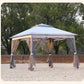 🚩🌞Multifunctional garden parasol with mosquito net, windproof, rainproof, and provides sun protection