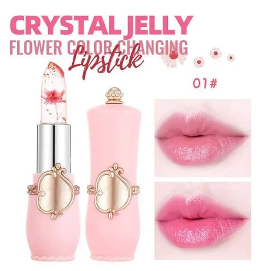 Försäljning🎁Crystal Jelly blomma färg förändrar läppstifte✨