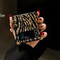 (45 % discount) Luxury Glitter Leopard Square Phone Case